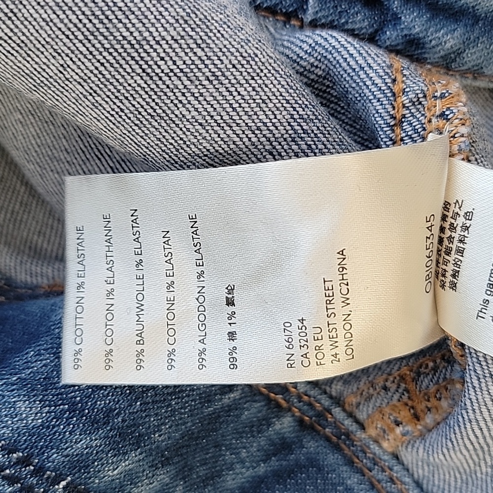 Pilcro By Anthropologie High Rise Patchwork Slim Boyfriend Jeans Sz 30 - Picture 15 of 16
